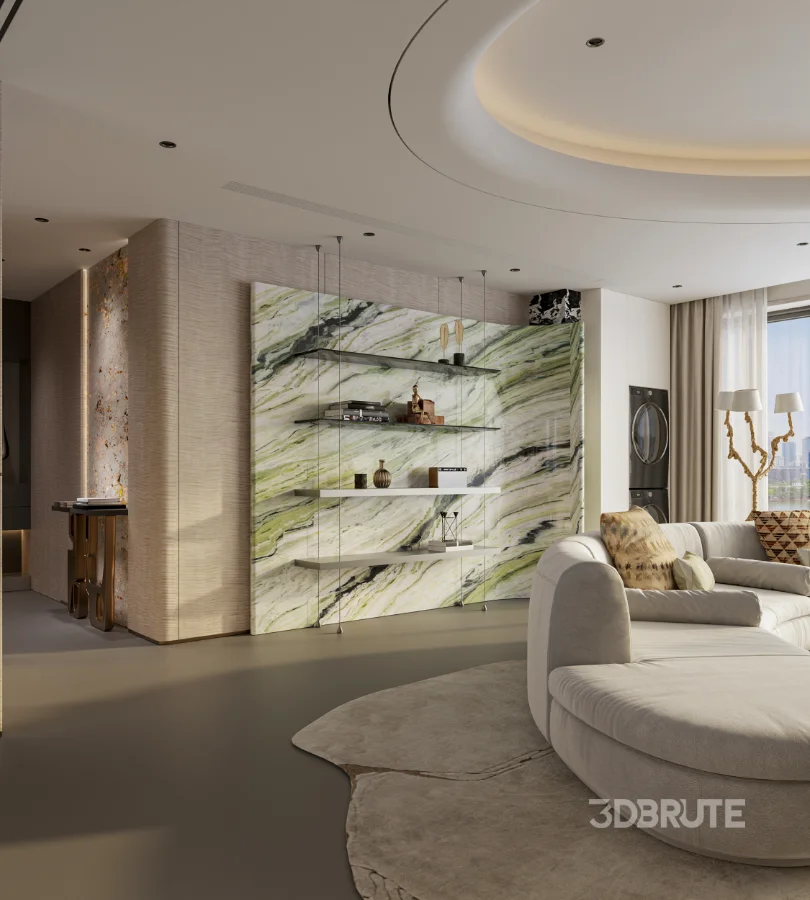 Luxury living room and dining room Image 3