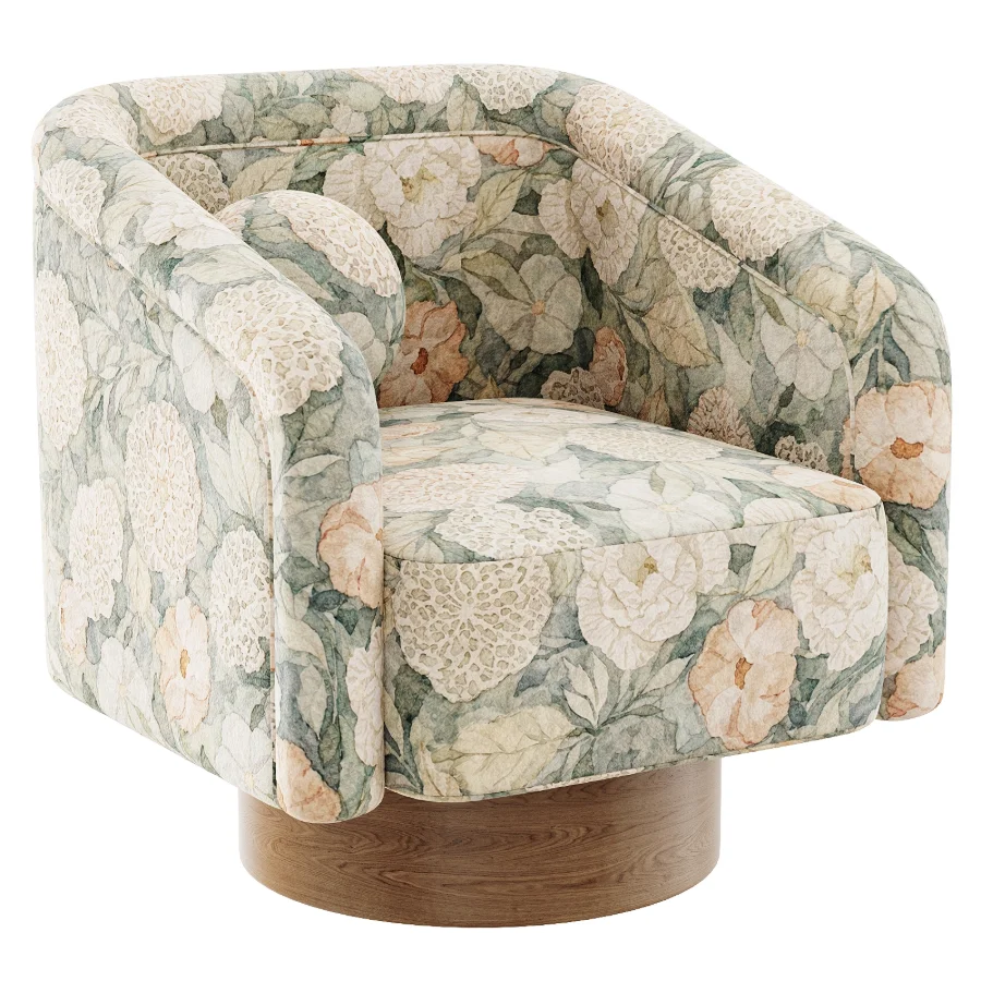 Contemporary Barrel Armchair Image 2