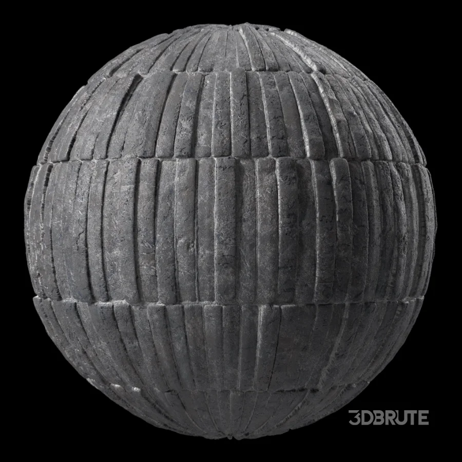 D319 Decorative Slat Stone wall – Sbsar Pbr 4k Seamless Image 5