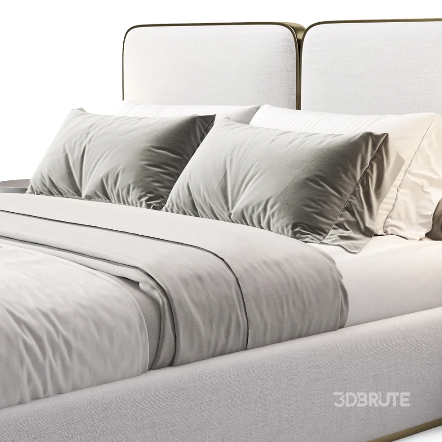 Gem Upholstered King Queen Bed Image 5