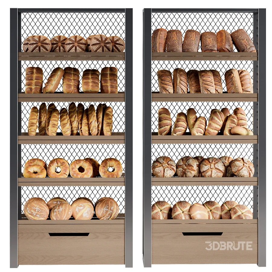 Display rack with bread Image 4