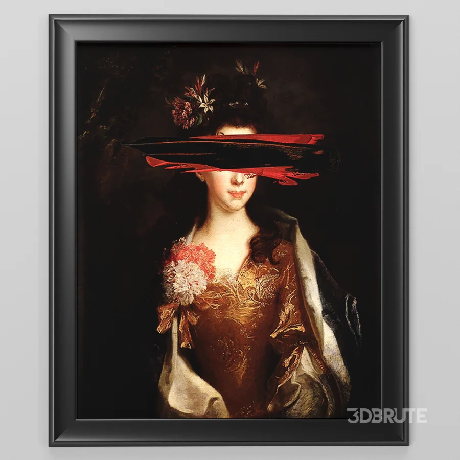 D163 Spatula Black Canvas print Image 2