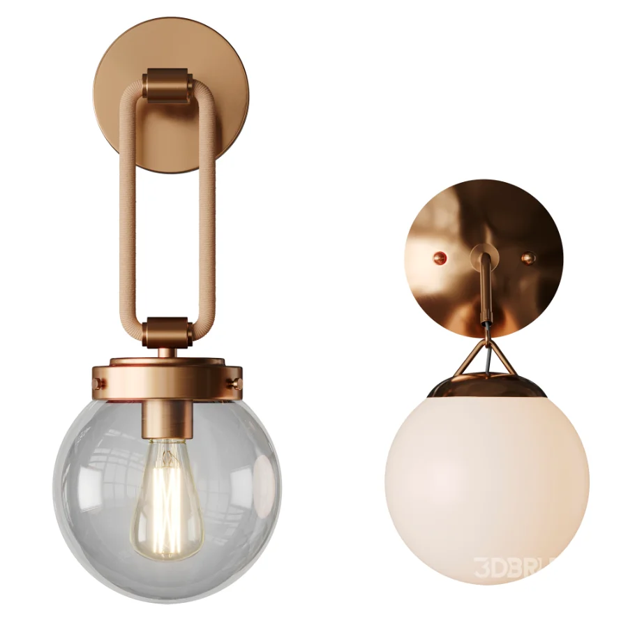 Hooked Globe And Coastal Cottage Rope Globe Sconce Image 5