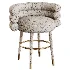 Betty Cream Velvet Counter Stool - Thumbnail 1