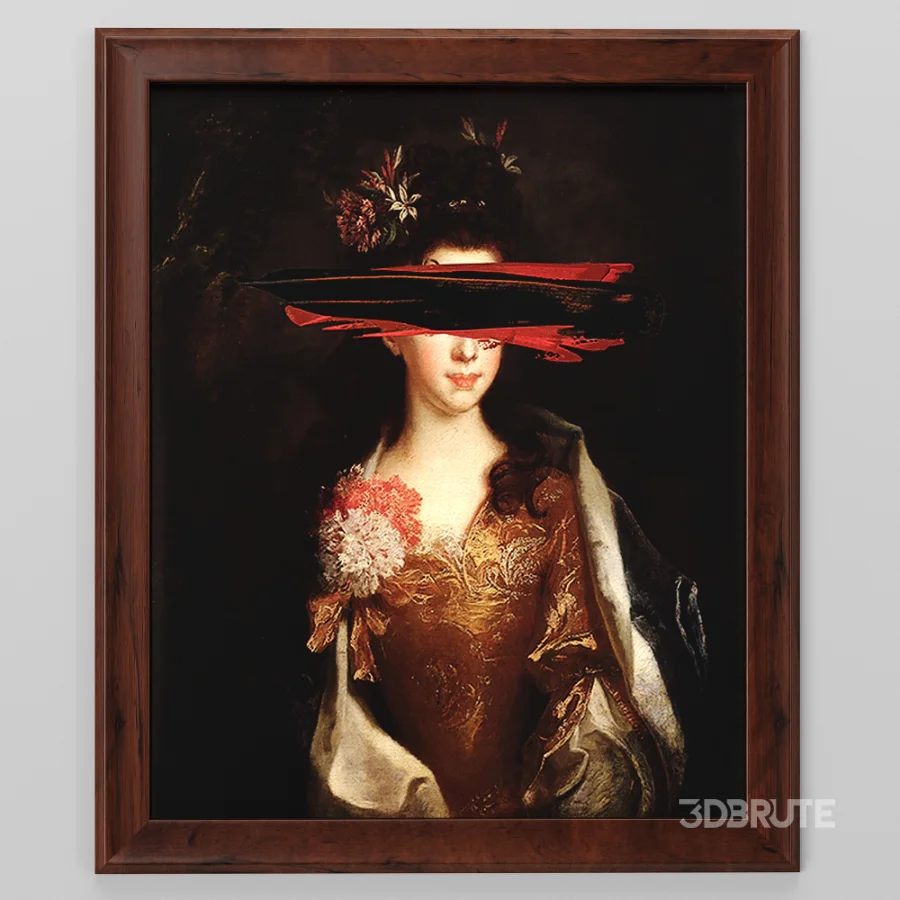 D163 Spatula Black Canvas print Image 4