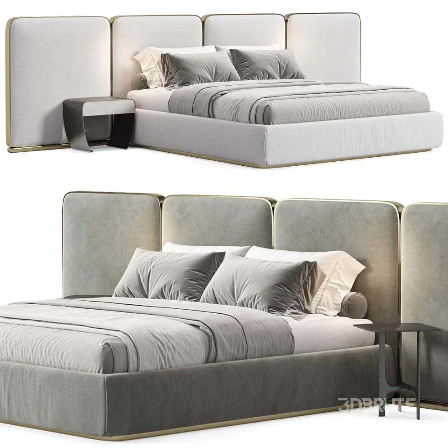 Gem Upholstered King Queen Bed 2 Image 1