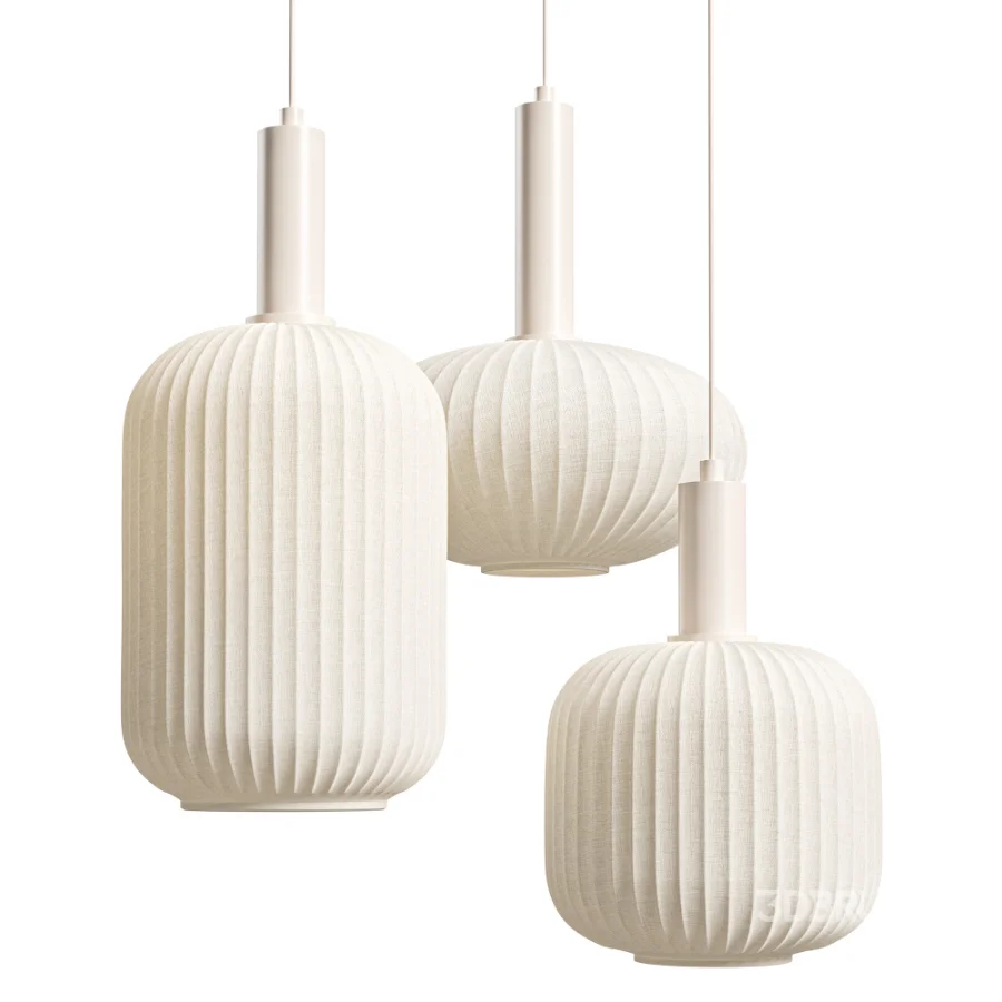 Cluster Pendelleuchte Candela aus Opalglas Image 7