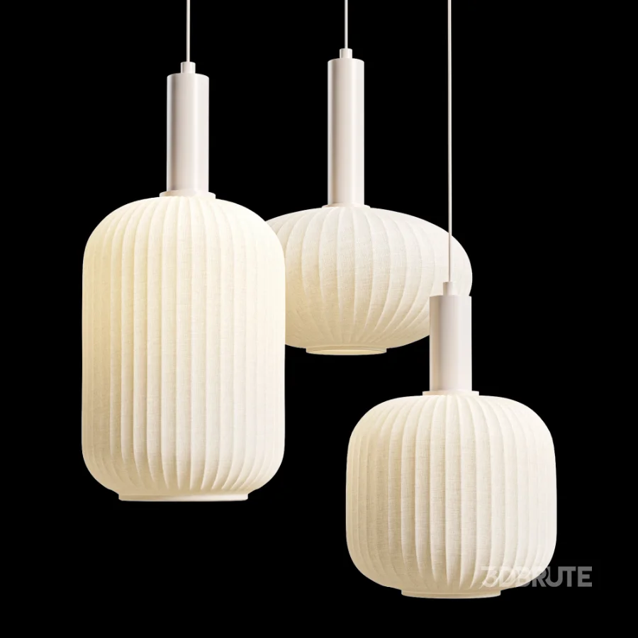 Cluster Pendelleuchte Candela aus Opalglas Image 4