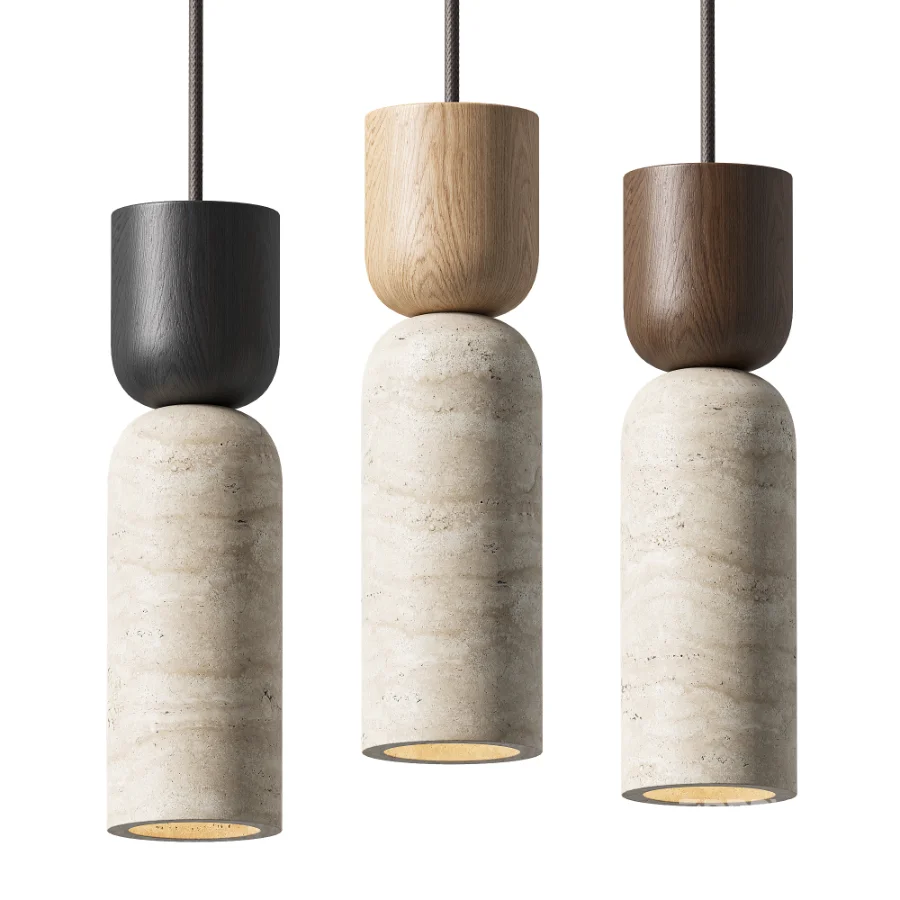 Traditional Vintage Round Column Pendant Lights Image 1