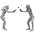 Fencing man in 2 poses - Thumbnail 2