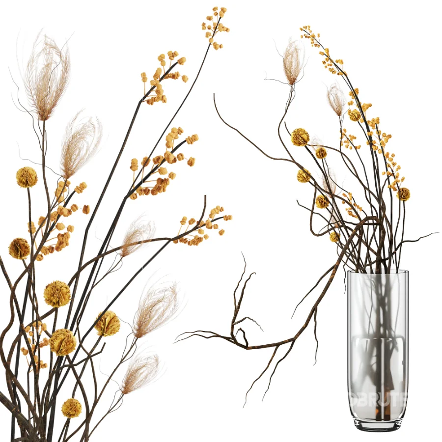 Yellow flowers in vase Image 3