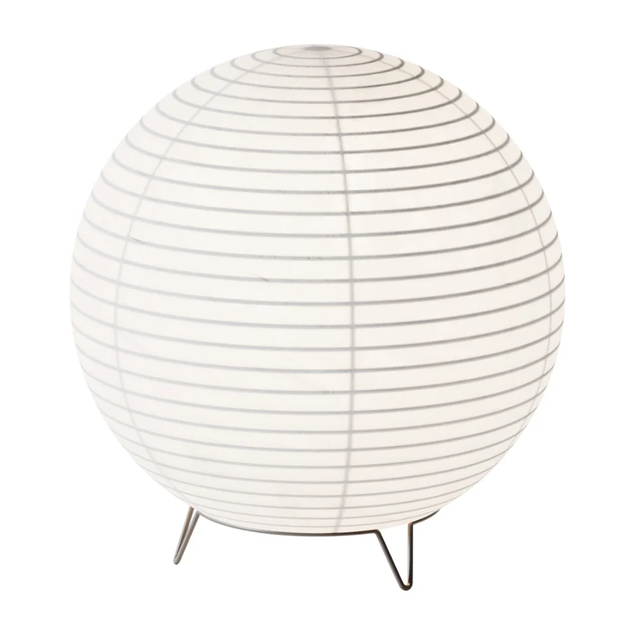 Round LED Japanese Style Lantern Rice Paper Desk Lamp Image 2