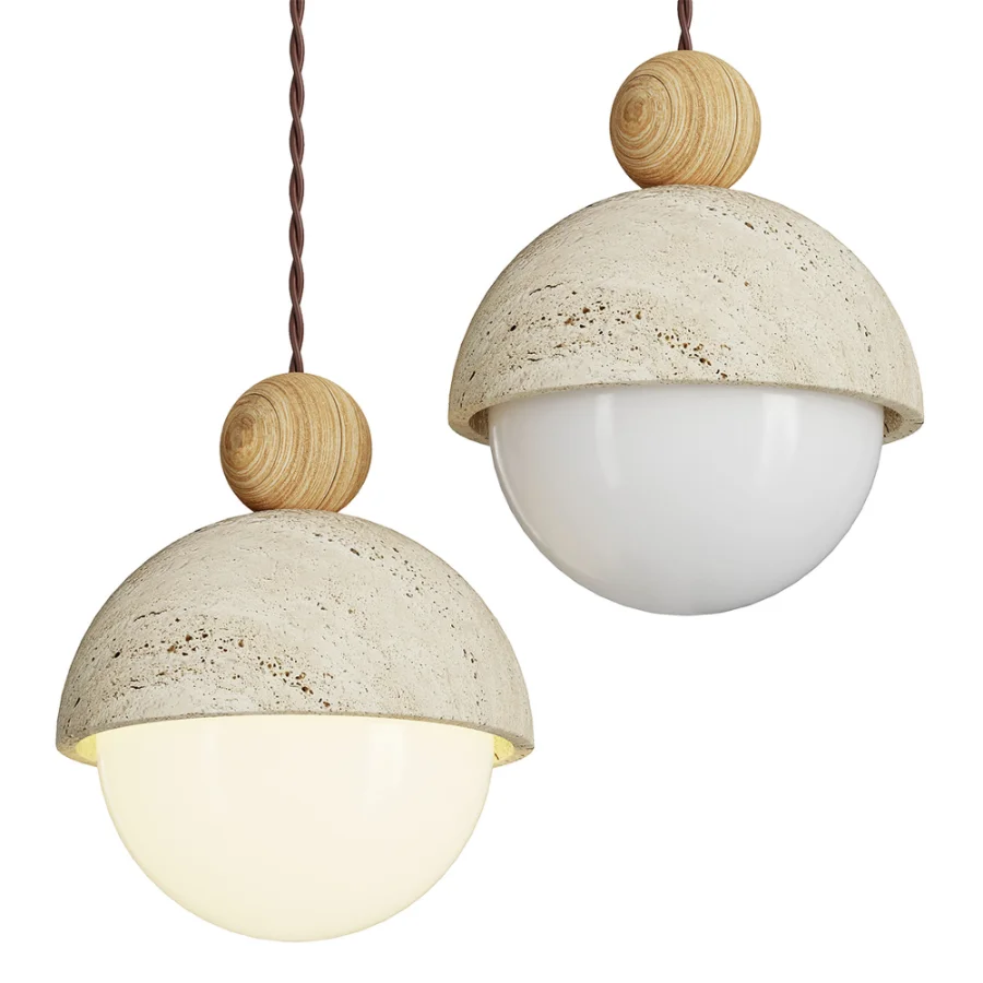Wabi Sabi Travertine Pendant Image 1