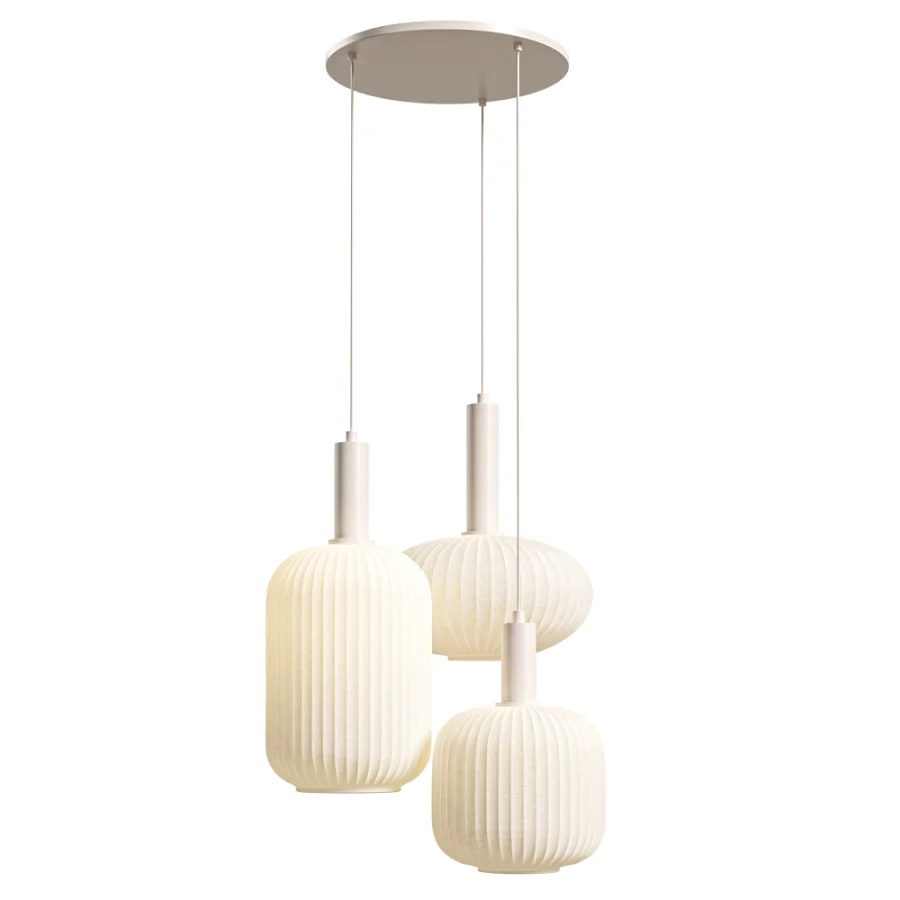 Cluster Pendelleuchte Candela aus Opalglas Image 1