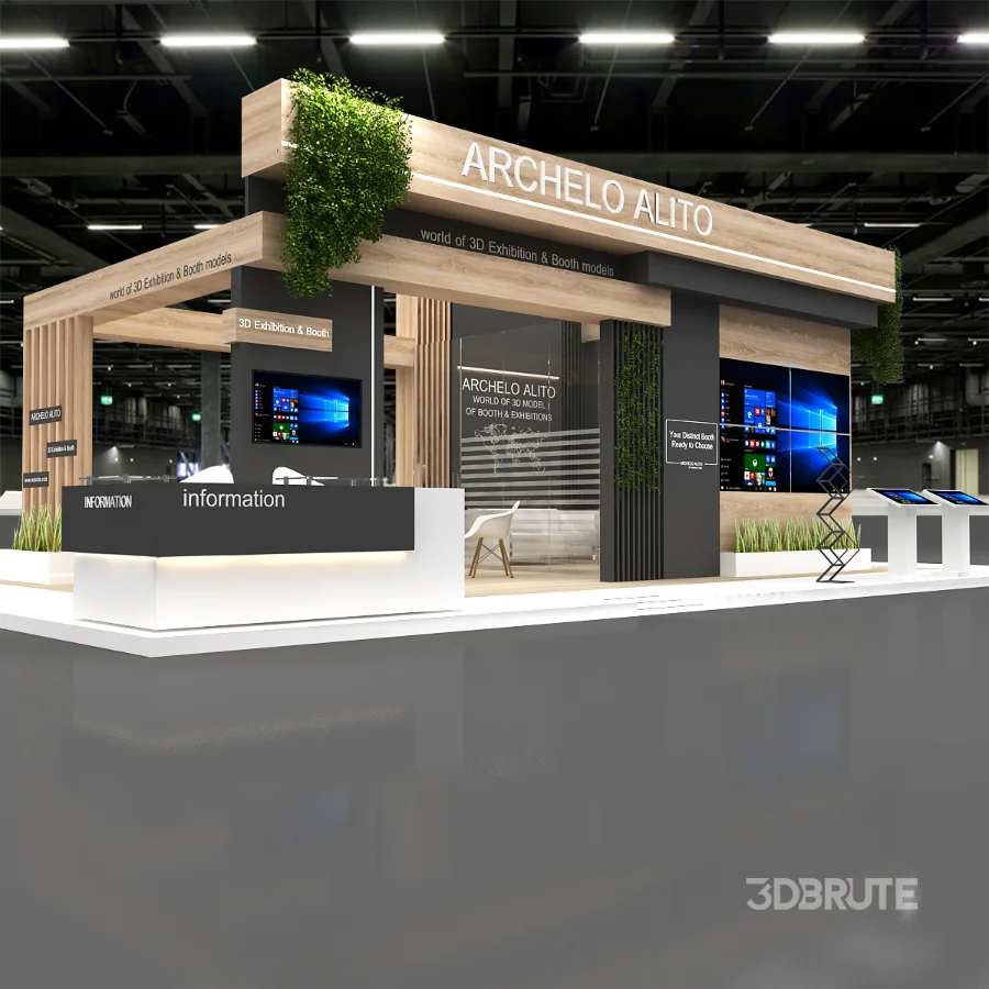 booth 3d model Image 3