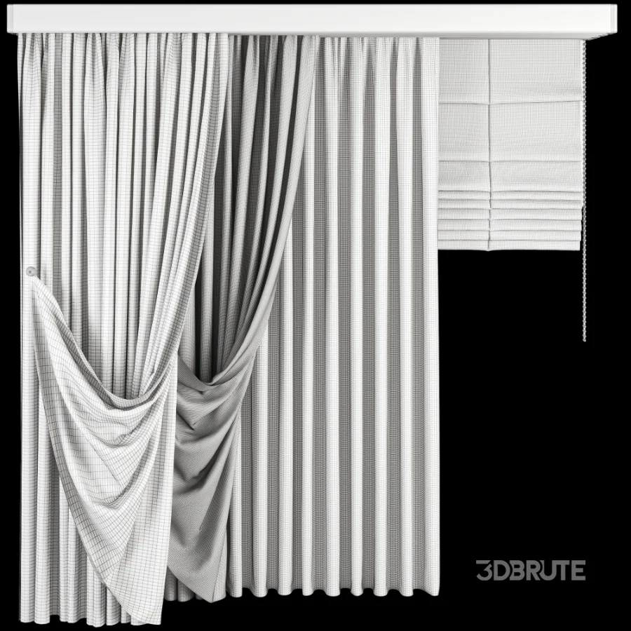 Silk and Cotton Curtain Set 101 Image 4