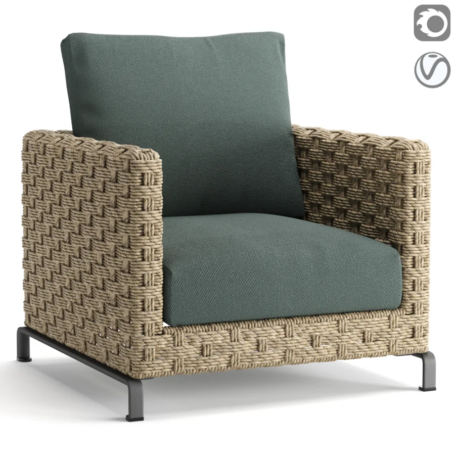 Ray Outdoor Natural Armchair Image 5