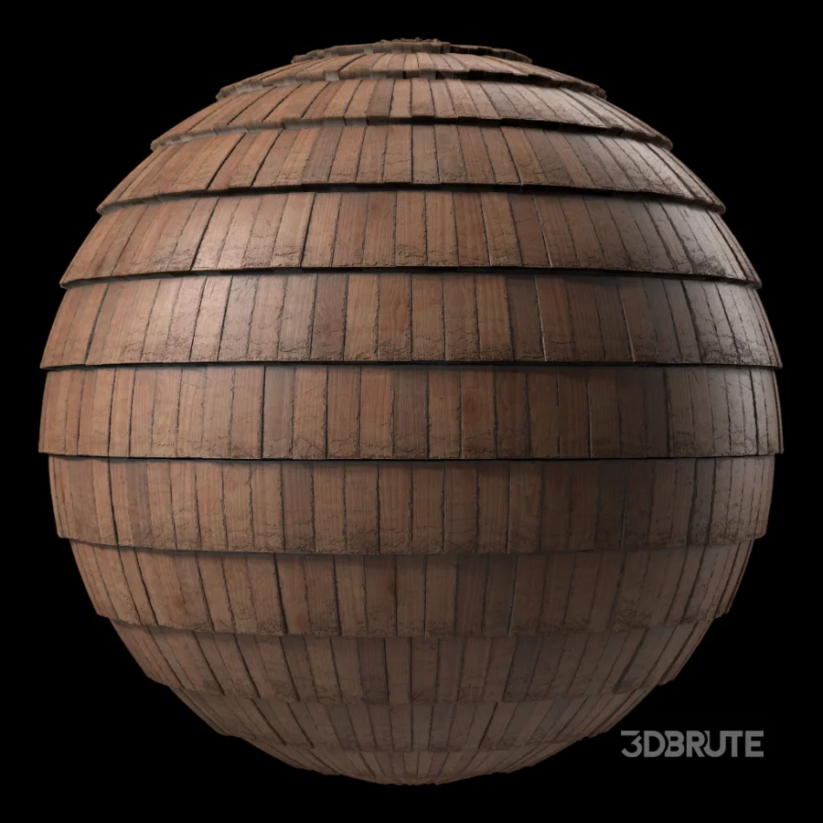 D264 Wood Roofing by Snow – Sbsar Seamless PBR 4k Image 4