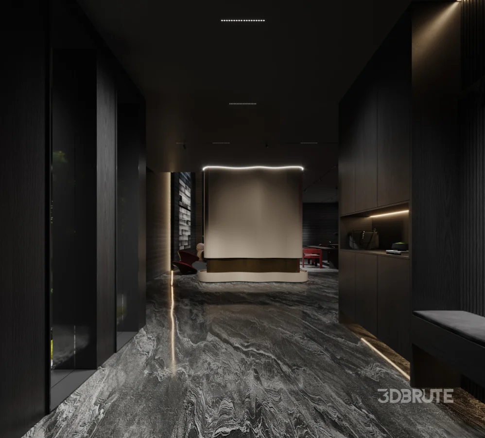 Modern villa living room and dining room interior Image 6