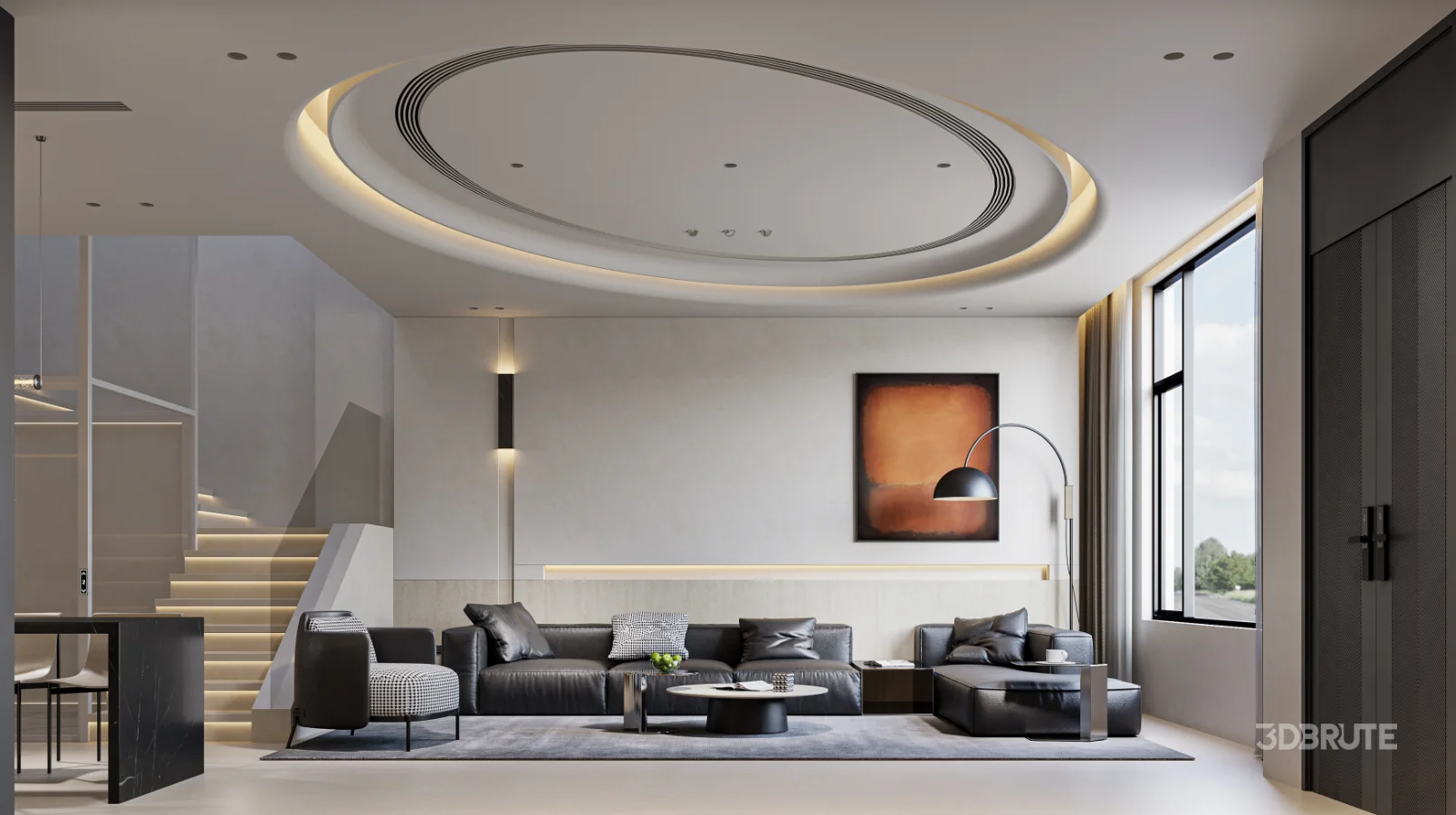 Modern living and dining room Image 2