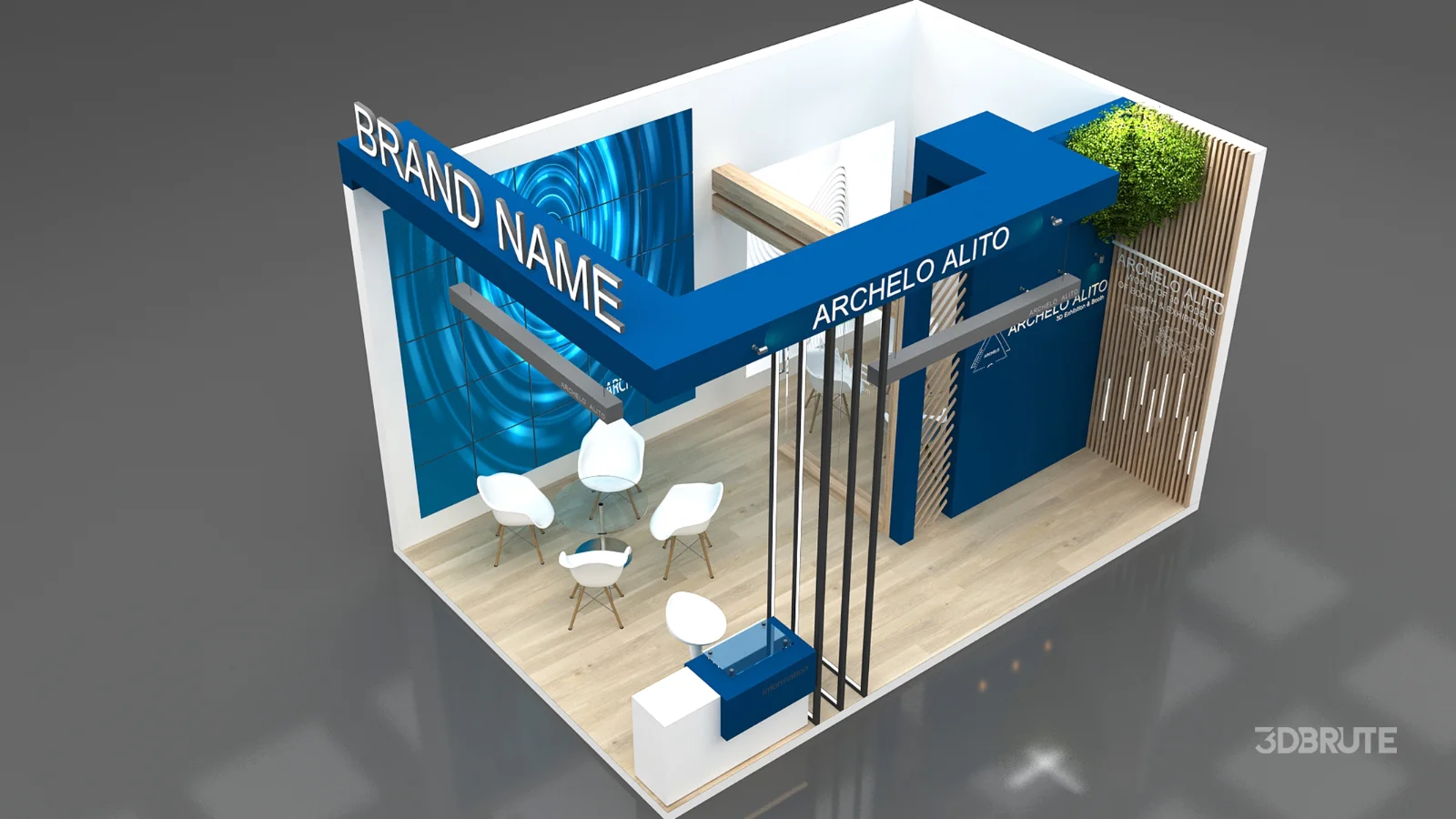 2side open exhibition booth Image 6