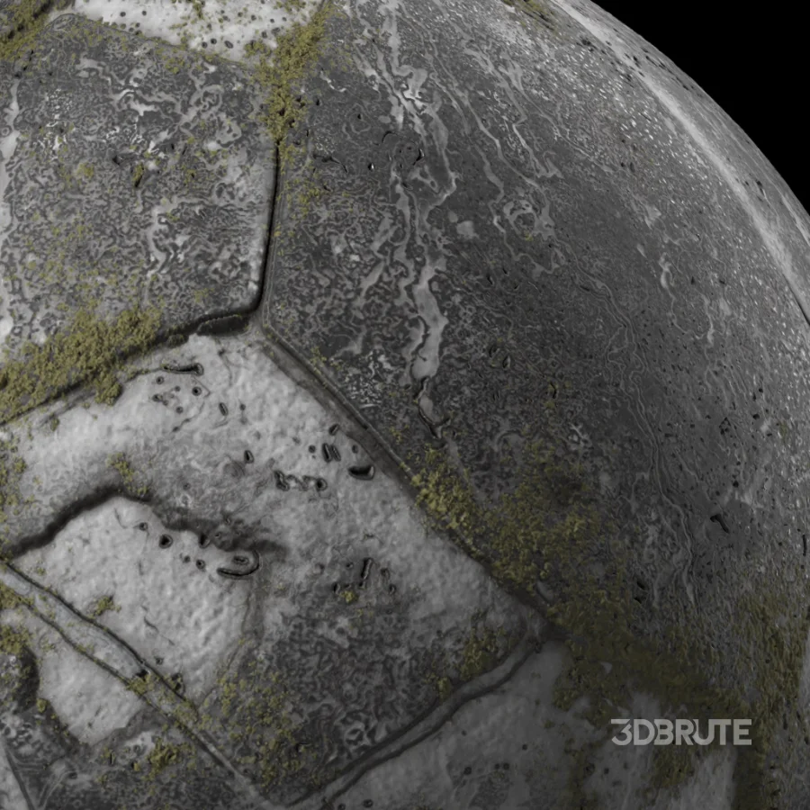 D285 BrushRock Pavement – Pbr 4k Seamless Image 4