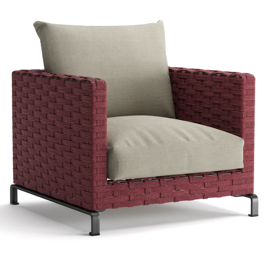 Ray Outdoor Fabric Armchair Image 2