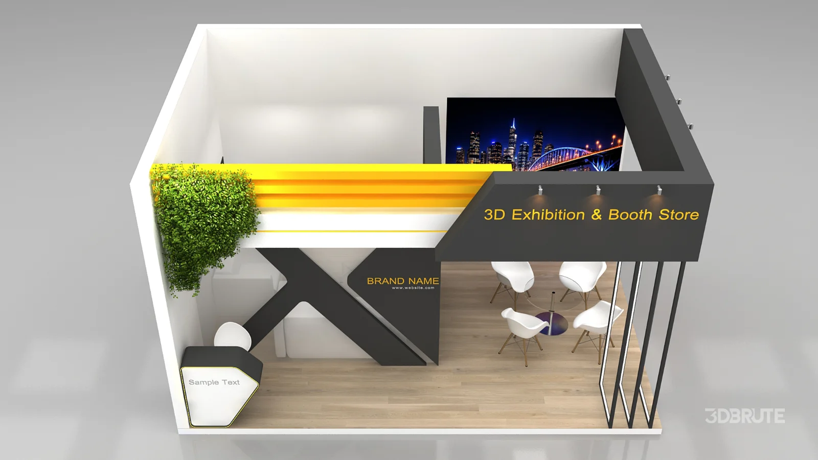 Exhibition Booth 3D Model Image 2