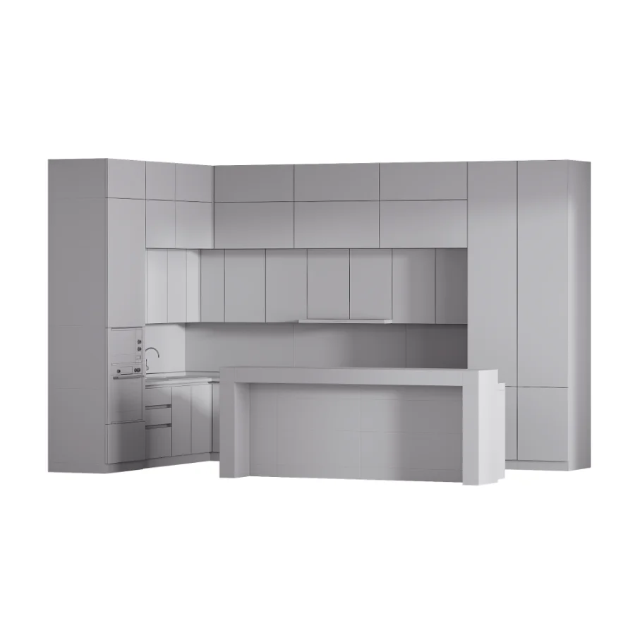 Modern_style kitchen set in 4 different designs Image 1