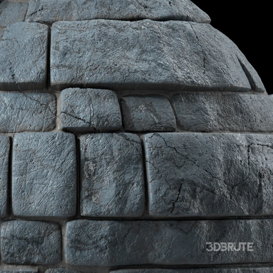 D315 Decorative Slat Stone wall – Sbsar Pbr 4k Seamless Image 2