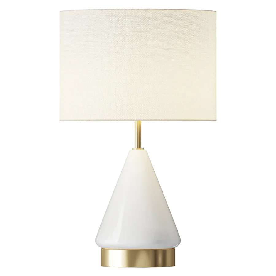 Metalized Glass USB Table Lamp Image 1