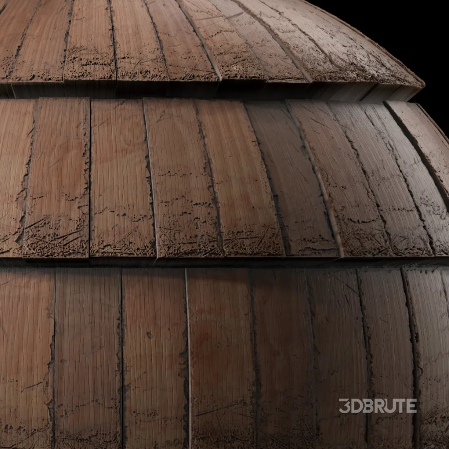 D264 Wood Roofing by Snow – Sbsar Seamless PBR 4k Image 3