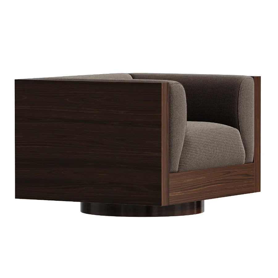 Eucalyptus Veneer Swivel Chair Sebastian Image 3