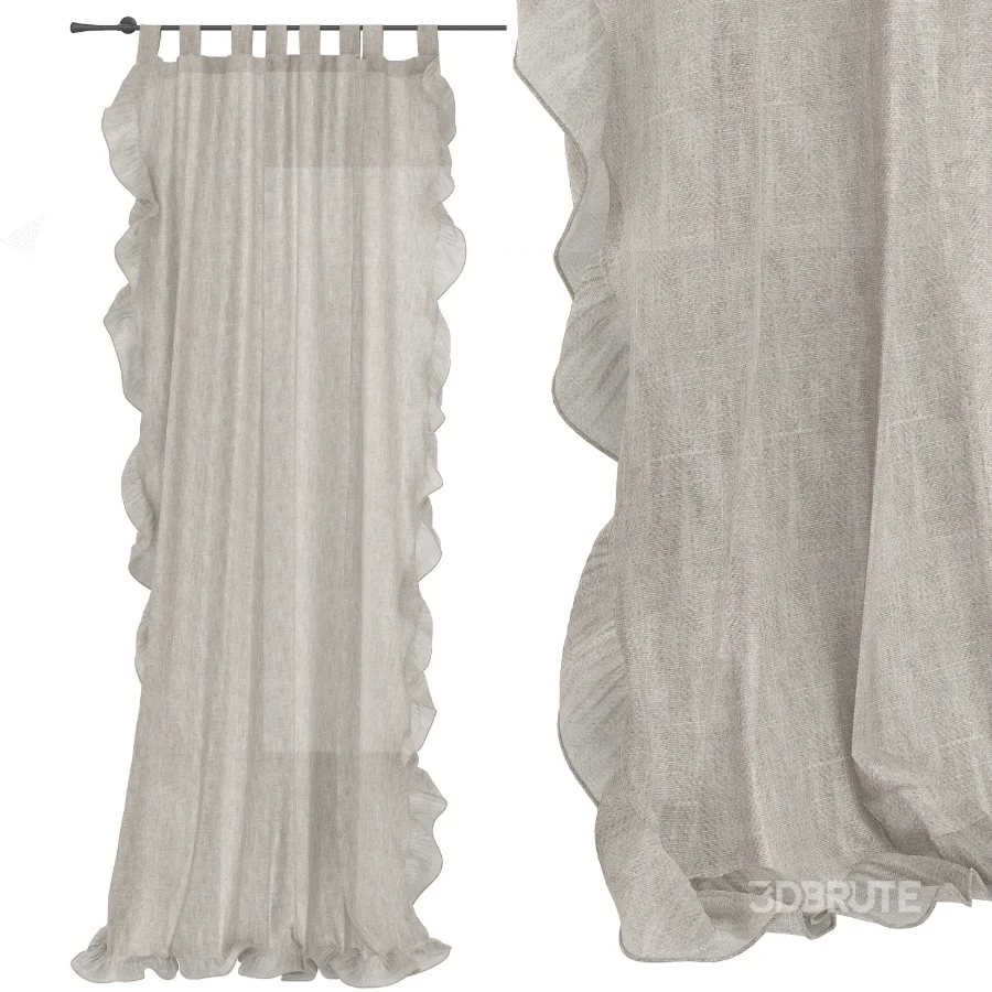 Curtains with ruffles Interstil Epilog cornice Image 4