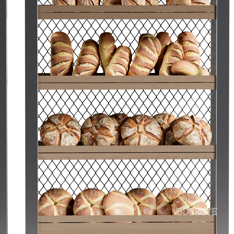 Display rack with bread Image 1
