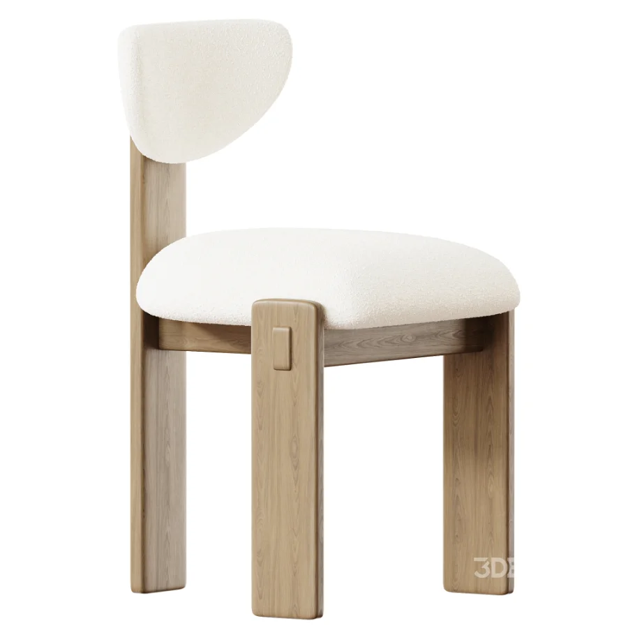 Elio Upholstered Oak Dining Chair Image 1