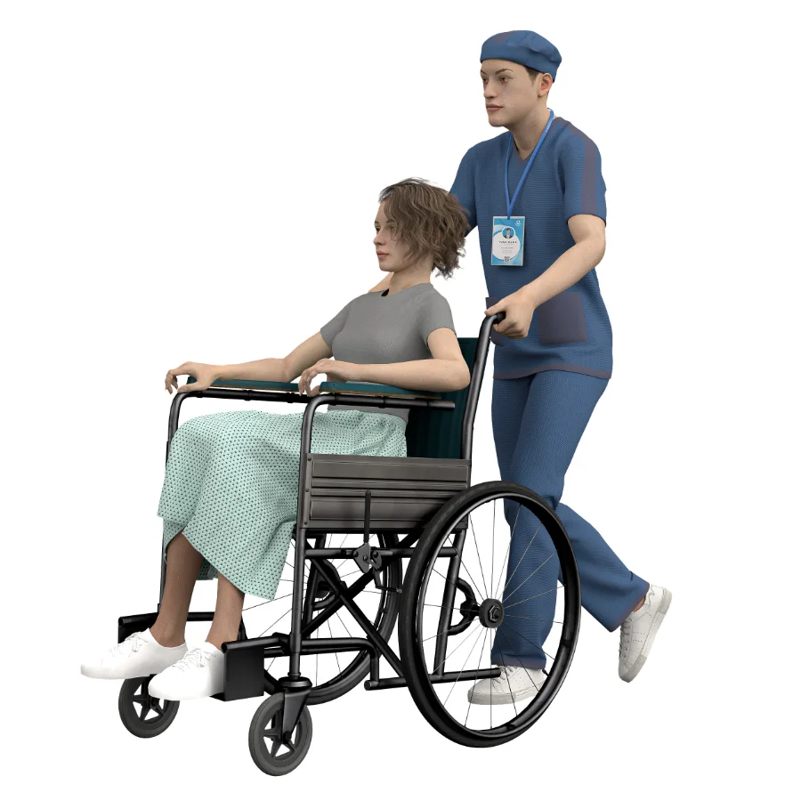 Nurse With a Patient in a Wheelchair Image 2