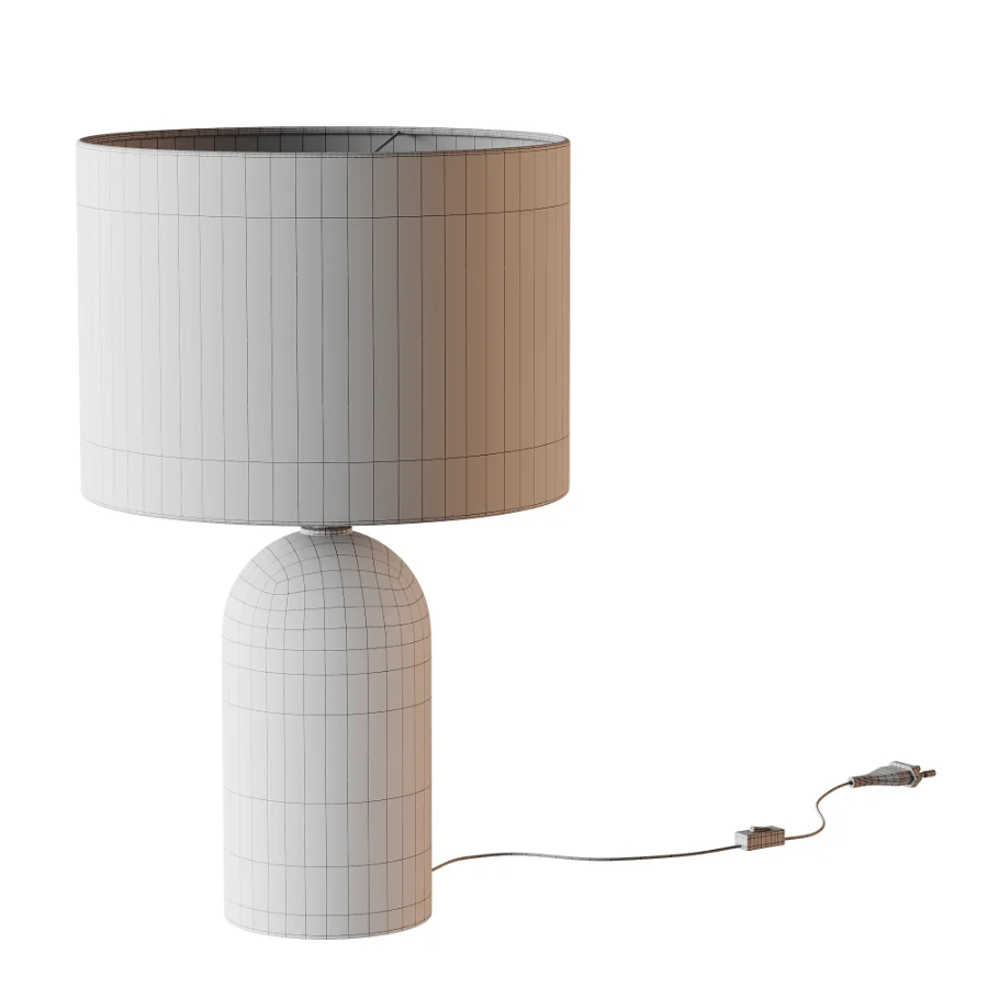 Emna Concrete and Linen Table Lamp Image 9