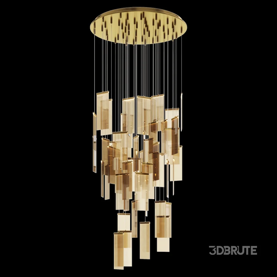 Modern Acrylic Creative Staircase Chandelier Image 3