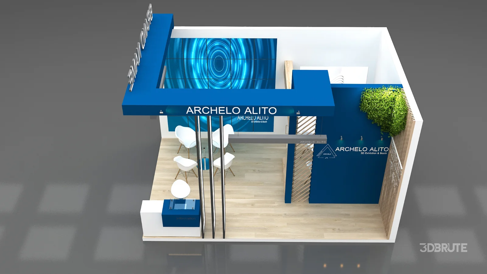 2side open exhibition booth Image 2