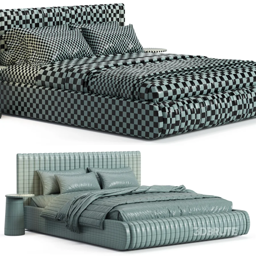 Isley Fabric Stripe Pattern Bed Image 4