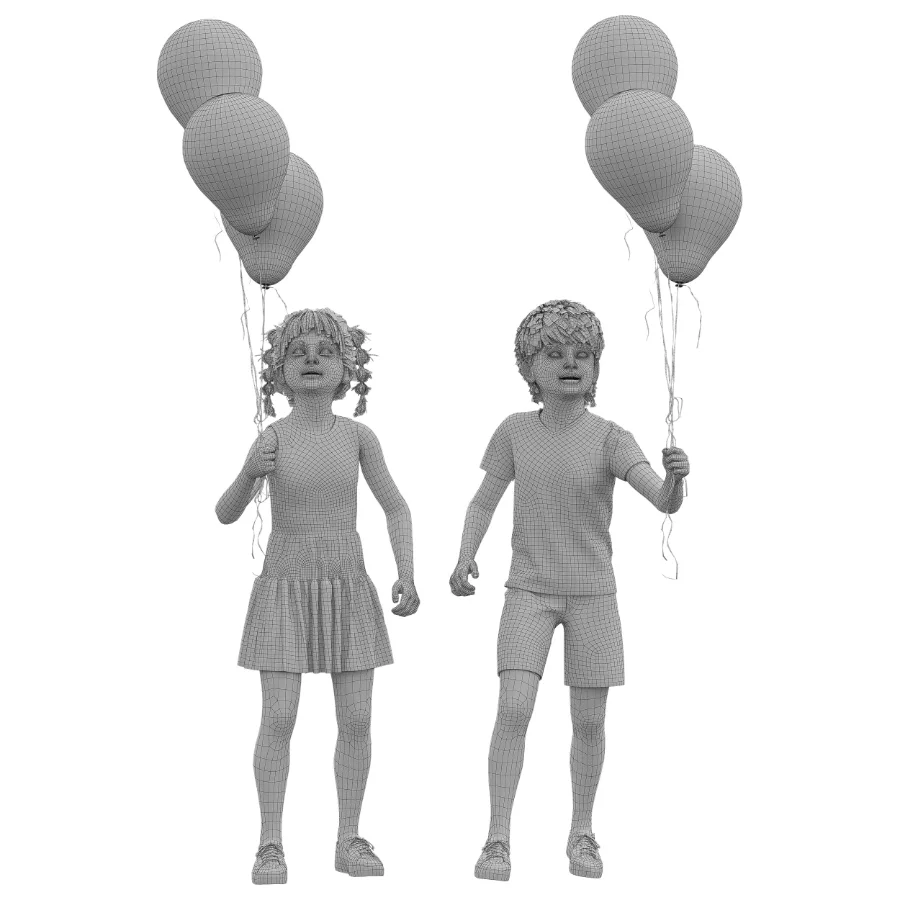 kids with balloon Image 2