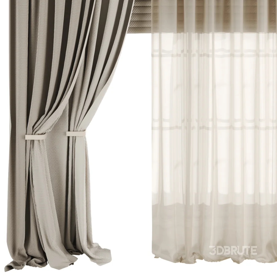 Silk and Cotton Curtain Set 103 Image 3