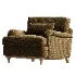 Daphnis Seaweed Velvet Sofa 1 Seater - Thumbnail 2