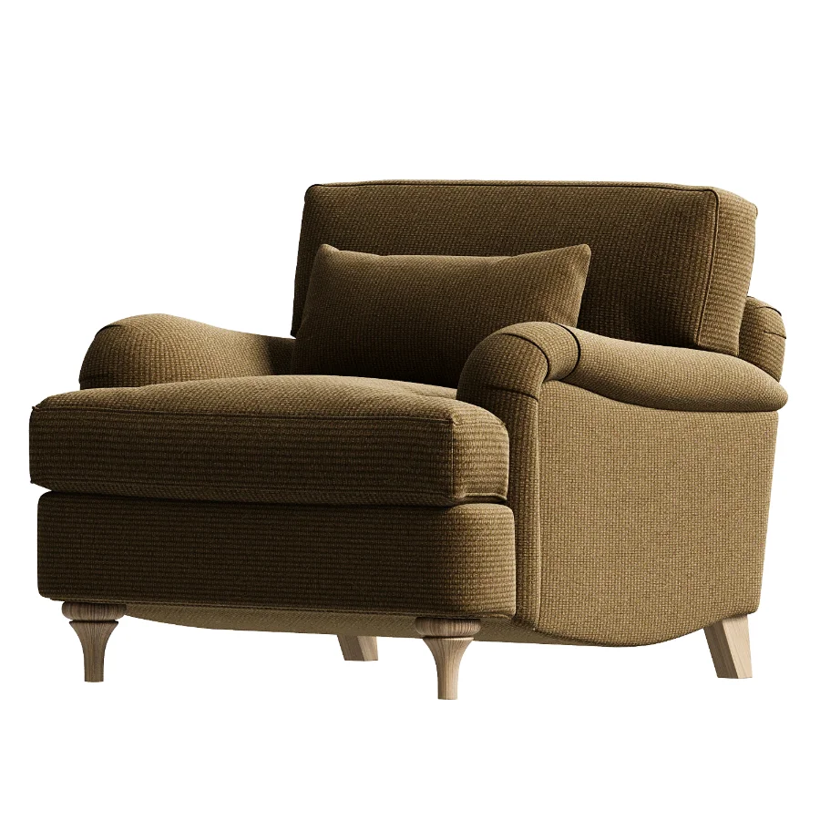 Daphnis Seaweed Velvet Sofa 1 Seater Image 2