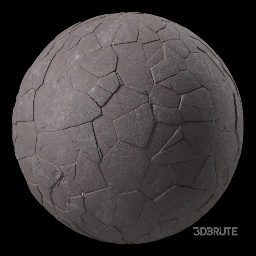 D317 BrushRock Stone wall – Sbsar Pbr 4k Seamless Image 1