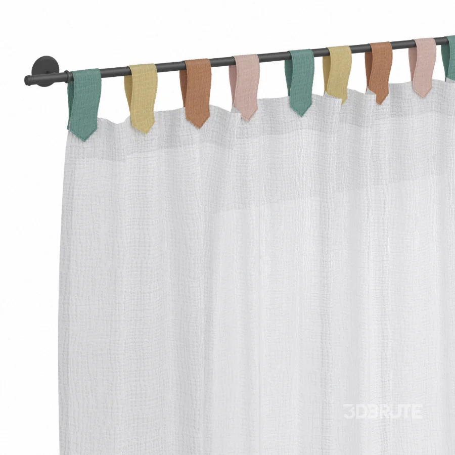 ZARA Muslin Curtains with Loops Image 2