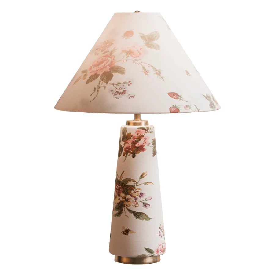Lulu Printed Fabric Upholstered Empire Table Lamp by Anthropologie Image 3