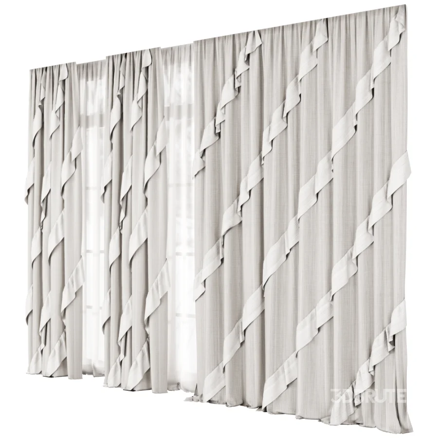 Silk and Cotton-Curtain Set 104 Image 1