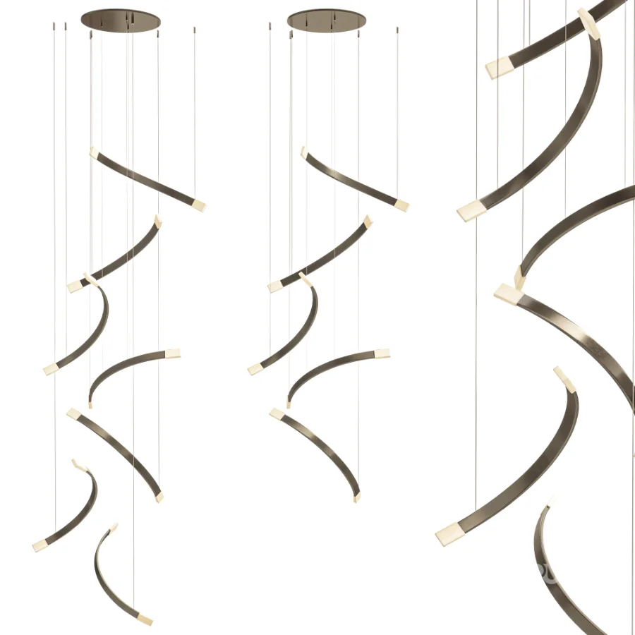 CTO Lighting Trace Free Fall Chandelier Image 6